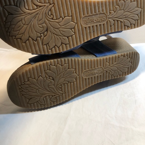 Eurosoft Soffit wedge adjustable comfort sandal Elaine Blue Sizec10 - Picture 12 of 14